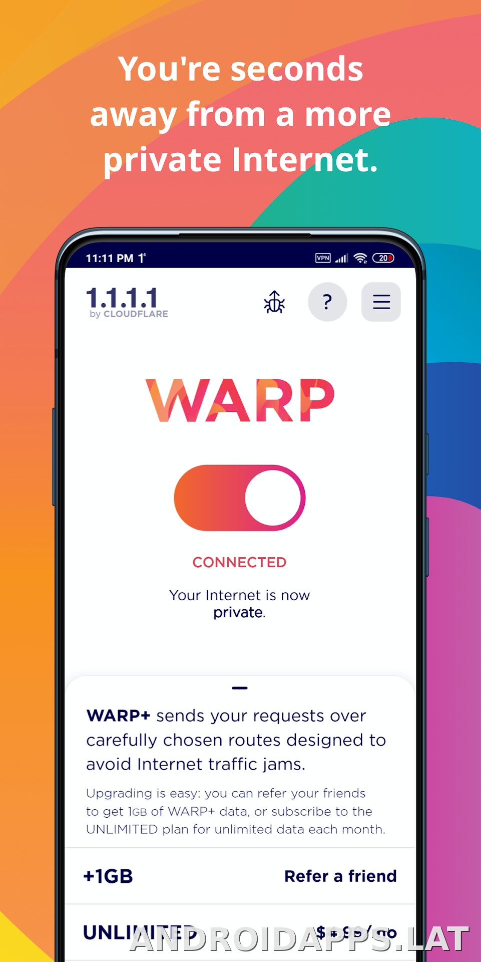 1.1.1.1 + WARP скриншот 2